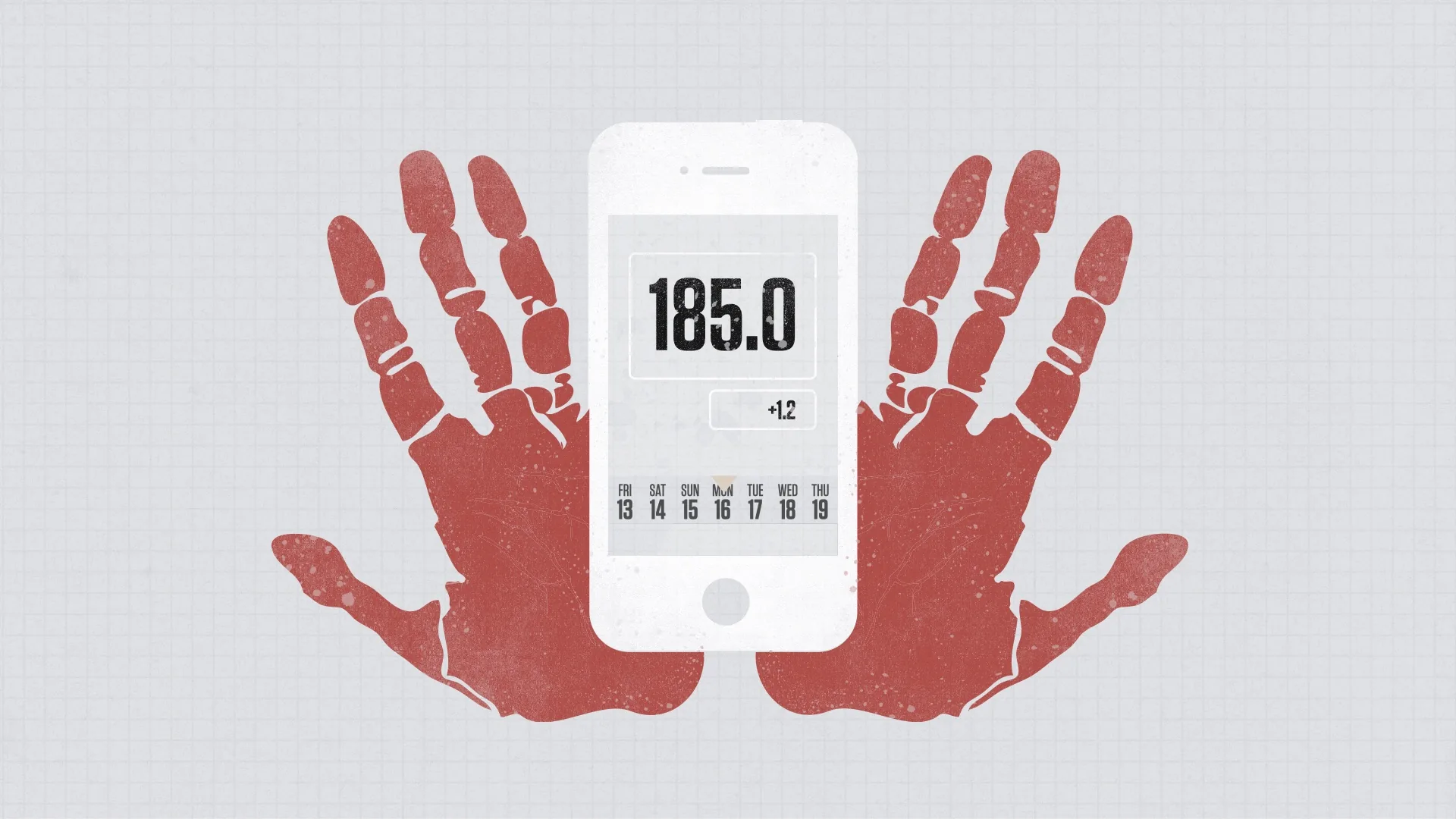 A smartphone beside an everyday appliance.