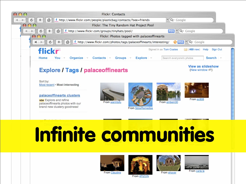 Slide reading: Infinite communities.