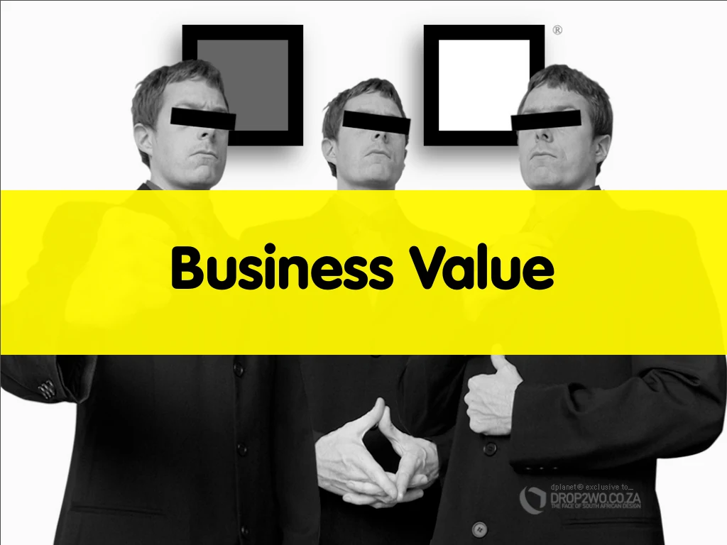Section slide: Business value.