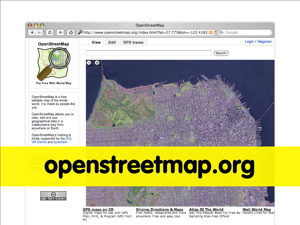 Slide reading: openstreetmap.org.