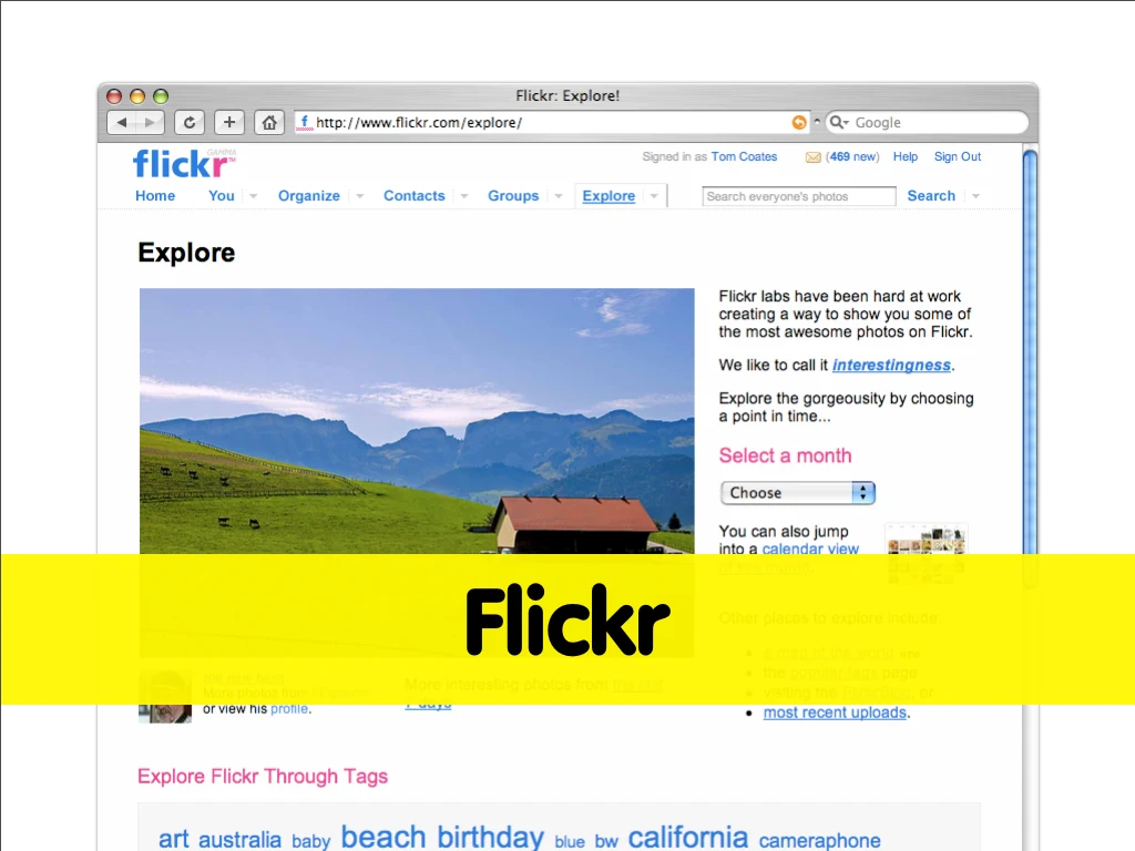 Slide reading: Flickr.