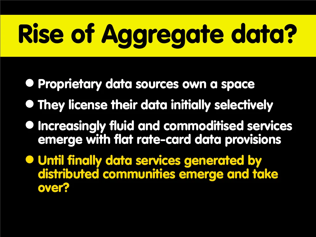 Slide reading: Rise of Aggregate data?.