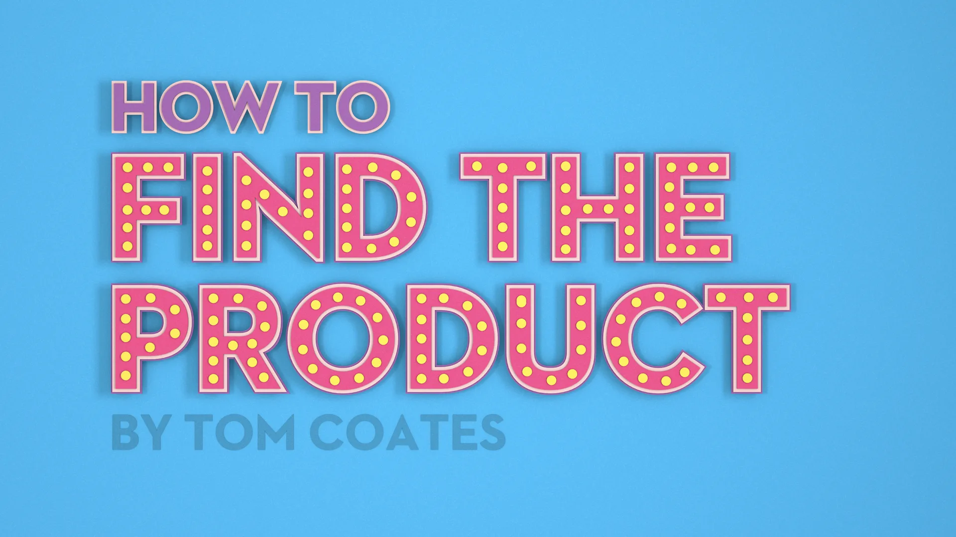 Title slide for How to Find the Product