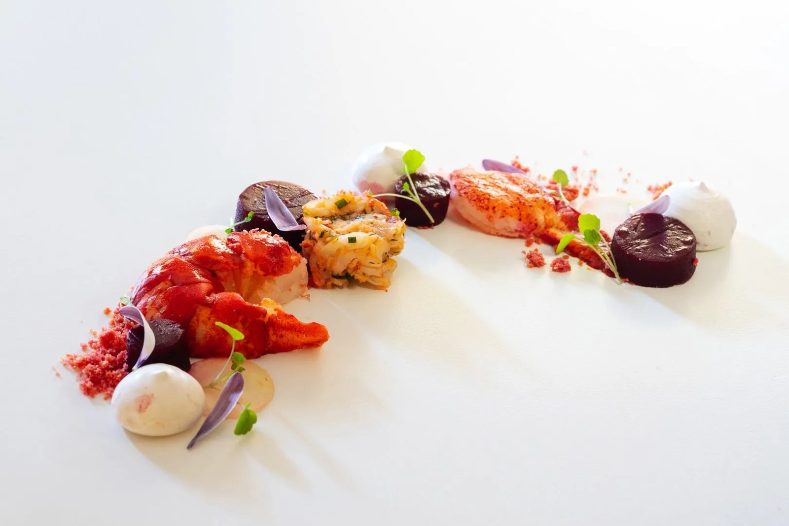 A bright summer plate served at Restaurant Le C.